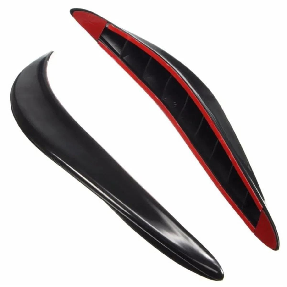 Bande Anti-Collision Pour Pare-choc Voiture, 2 Pièces, Colle Anti-Collision, Décoration Carrosserie Universelle, Bande De Garniture Avant Et Arrière Extérieure Lèvre De Pare-Chocs Voitures(Noir)