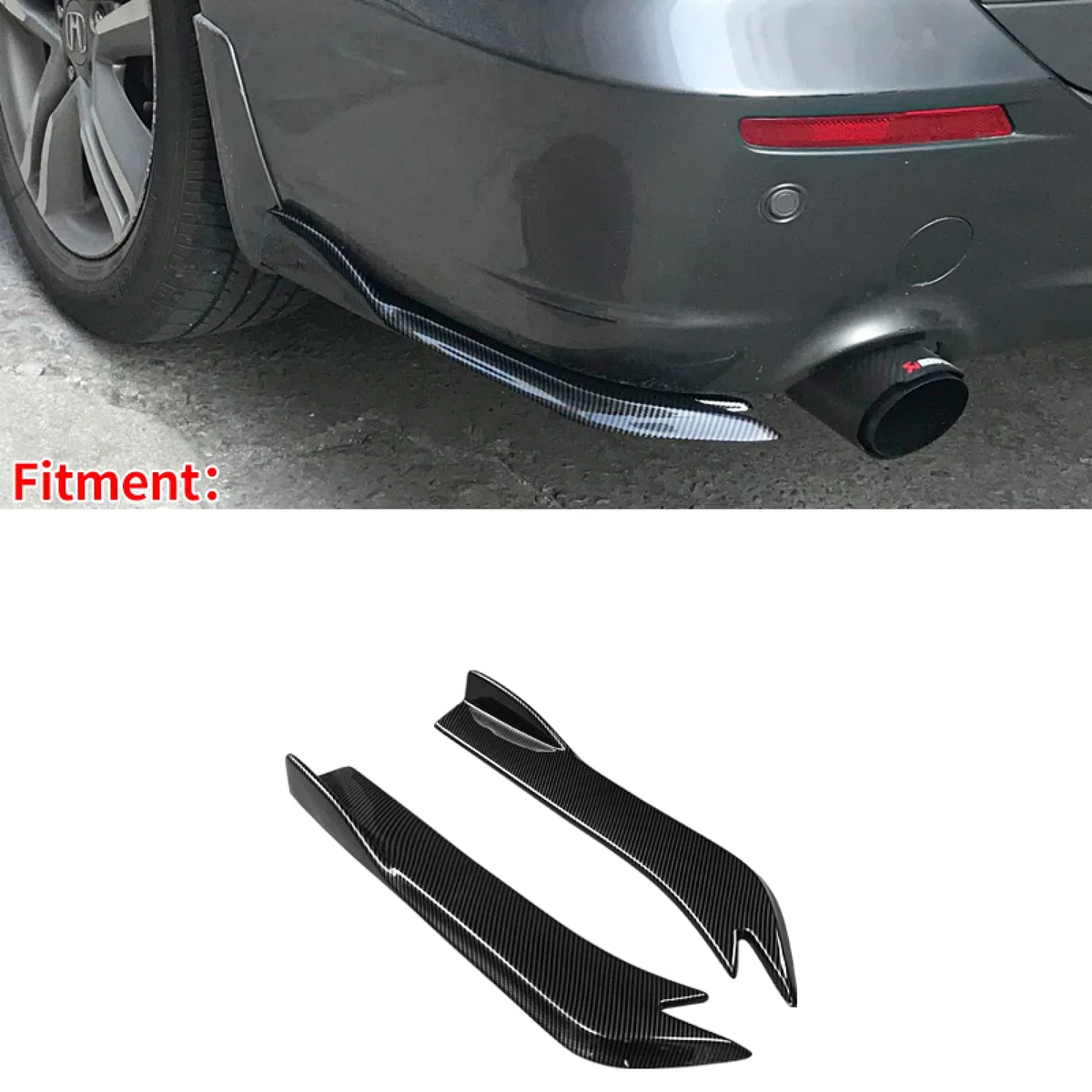 pour Honda Odyssey 2009 2010 2011-2015, Pare-Chocs arrière de Voiture Spoiler Wrap Protector Garniture Accessoires Bande décorative ABS Kit